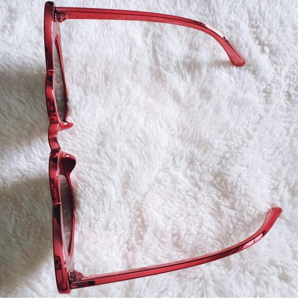 Addison Red Heart-Shaped Sunglasses - Picture 7 of 13